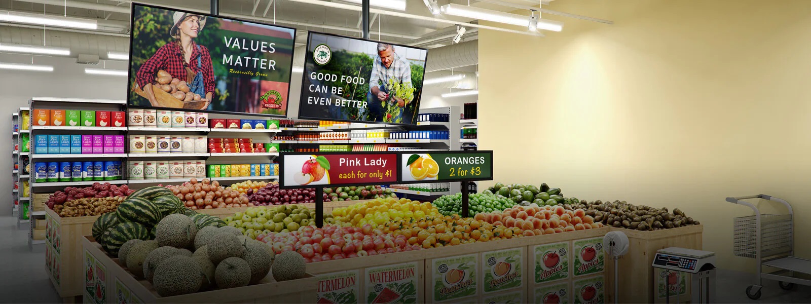 Grocery Digital Signage Solutions for Grocery Stores